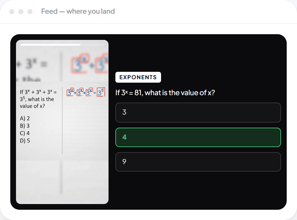 Satify Feed screen